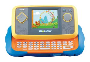 Educational tablets for kids. The illustration of a MoboGo fun learning tablet.