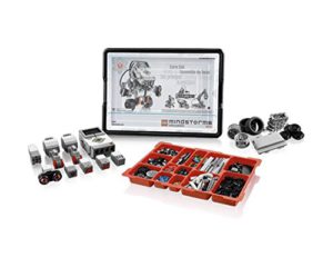 The picture of the Lego mindstorms EV3 kit laid out.