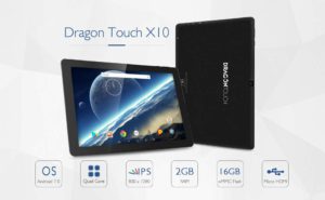 The picture of a Dragon Touch X10 Tablet.