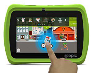The very colorful picture of the LeapPad Epic 7, fun learning tablet.