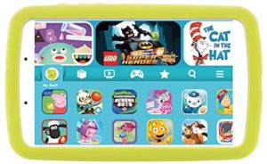 Samsung Android. The colorful illustration of a Samsung kids edition tablet.