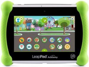 Kids online learning. The colorful picture og the LeapFrog Acaemy edition tablet.