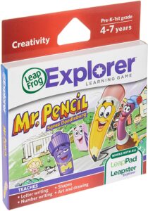 LeapFrog Explorer Learning Activities: Mr. Pencil Saves Doodleburg.  Kids Early Learning Activities-LeapFrog 5 Great Tips